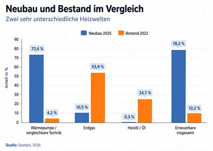 neubau und bestand heizung
